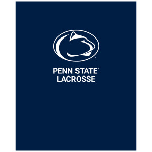 navy folder with Penn State Lacrosse below Athletic Logo